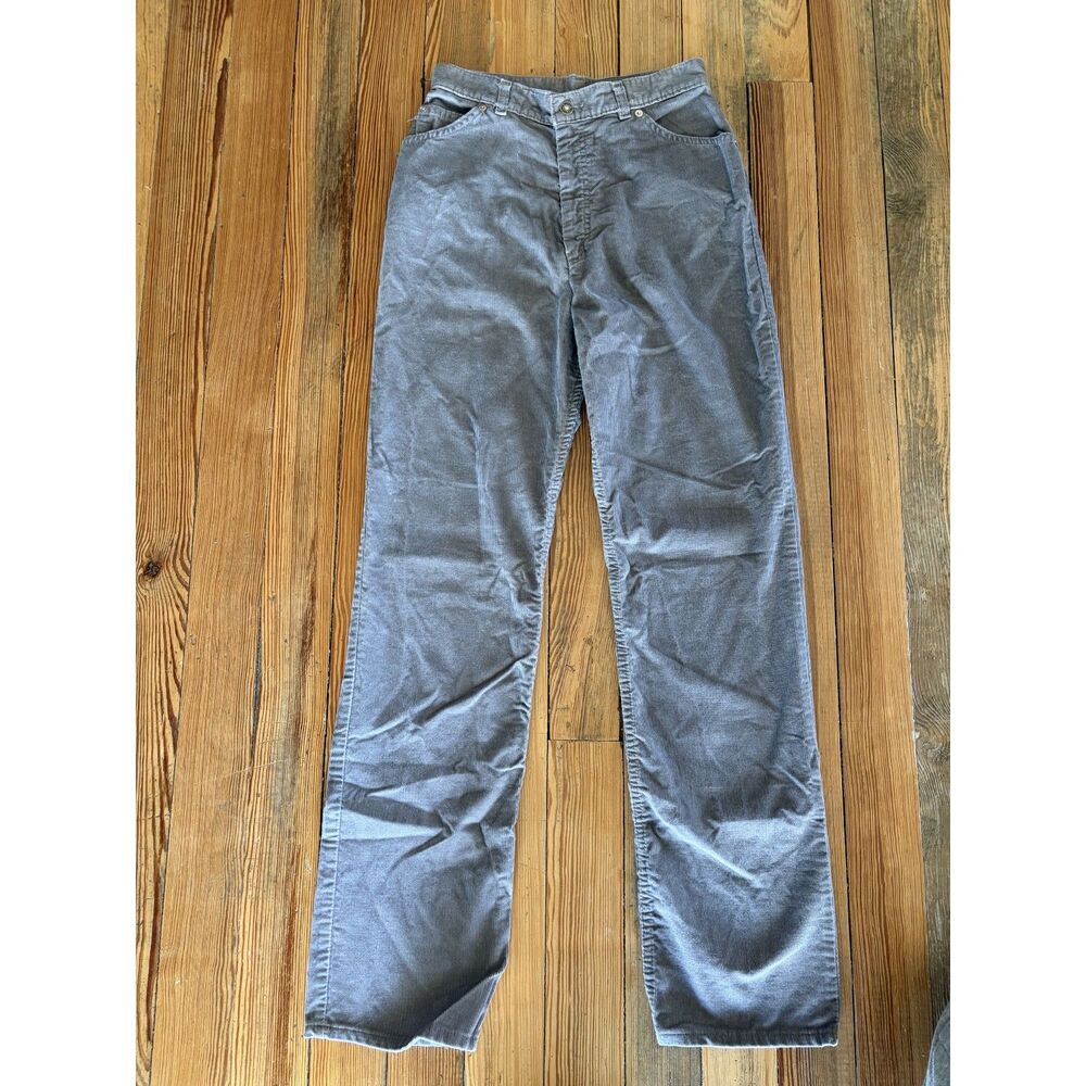 Vintage Levis 1970s Silver Corduroy Pants White Tab